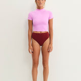 Drifter 2.0 Reversible Swim Bottoms  - Merlot