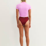 Drifter 2.0 Reversible Swim Bottoms  - Merlot