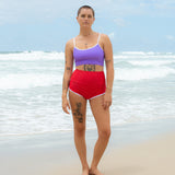 Cropped Tankini Surf Top - Violet