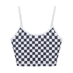 Cropped Tankini Surf Top - B+W Checkers Salt Gypsy