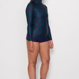 Classic Rashguard - Navy + Green Checkers